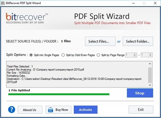BitRecover PDF Split Wizard下载